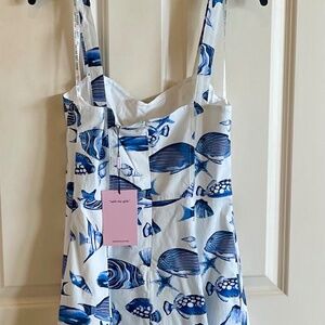 Avec Les Filles fish print sundress NWT